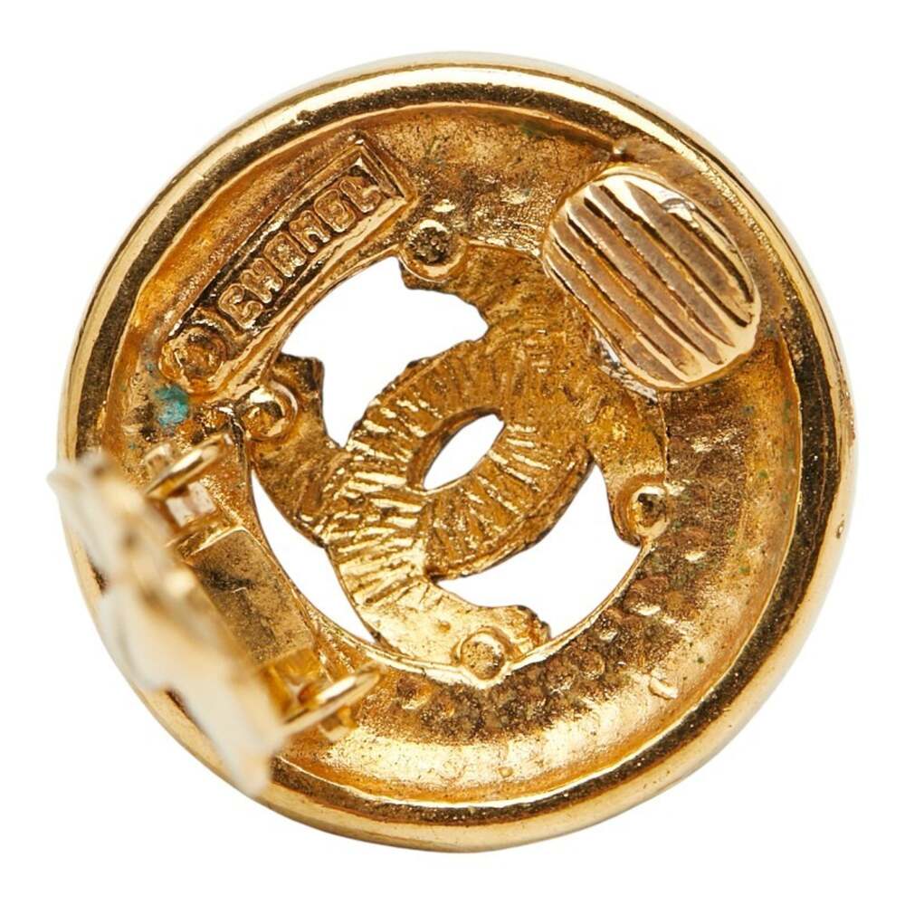 Chanel Cc Logo Round Clip-On Earrings #222119C62B - Picture 4 of 5